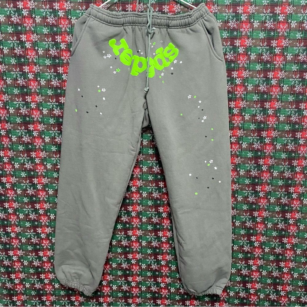 Spider raised logo print track pants